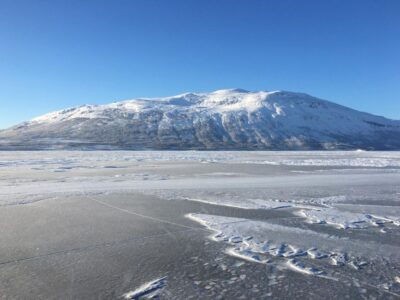 Abisko: Lake Torneträsk Arctic Ice Fishing Trip - Getting to the ice: minibuses first, then snowmobile onto Torneträsk