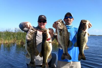 All Day Lake Okeechobee Fishing Trip near Palm Beach - Lake Okeechobee fishing: the bass hunt starts fast
