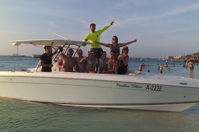 Aruba Private Luxury Boat Tours - Sail, Snorkel, Fishing and More - Eagle Beach cruising: a relaxing start with classic Aruba views