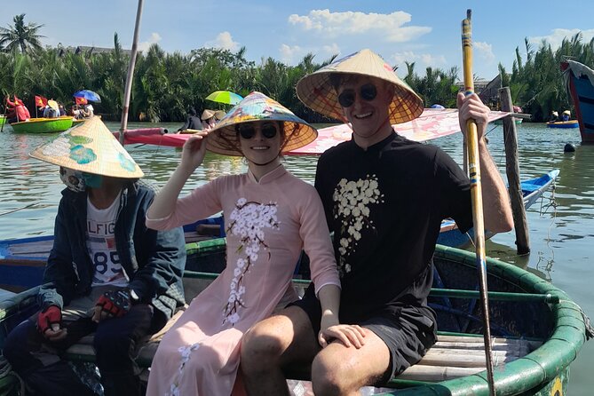 Basket Boat in Hoi An( visit water coconut forest,Crab fishing ) - The basket boat ride: spinning, paddling, and smart photo moments