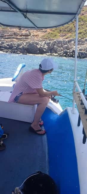 Crete: Boat Cruise with Fishing, Swimming, Lunch, and Drinks - Snorkeling and swim stops in Mirabello Gulf coves