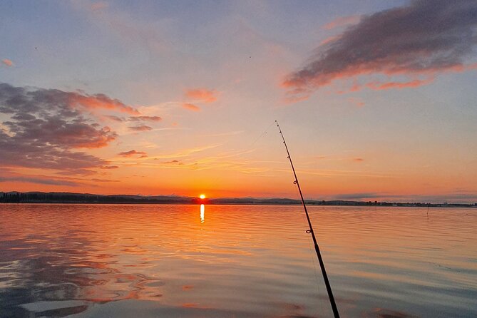 Fishing Tour with a Fishing Boat at Lake Constance (Untersee) - First fishing area: anchor or drift where the fish are
