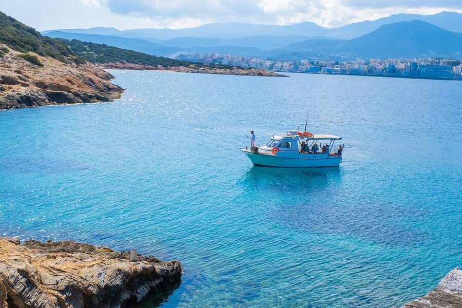 Fishing Trips Agios Nikolaos - Mirabello Bay swim stop: the break that makes the trip feel complete