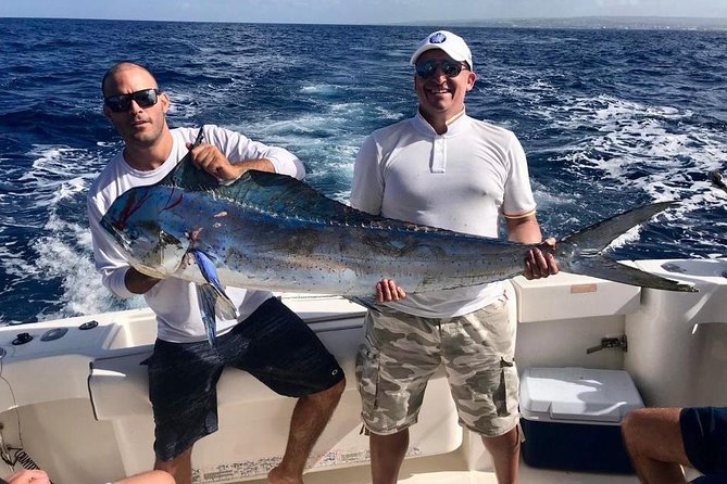 Fishing Trips in Barbados onboard Nauti Dreams Luxury Charters - Getting offshore fast: the 15 to 20 minute ride to fishing grounds