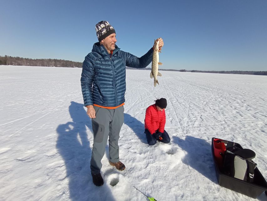 From Helsinki: Bodom Lake Ice Fishing with Food & Drinks - Learning pilkki step-by-step, then taking your turn