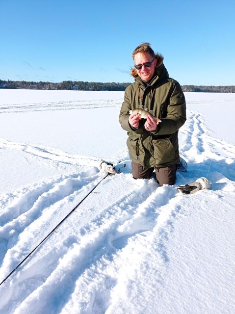 From Helsinki: Bodom Lake Ice Fishing with Food & Drinks - Laavu warmth: grilled makara, glögi, and piparri