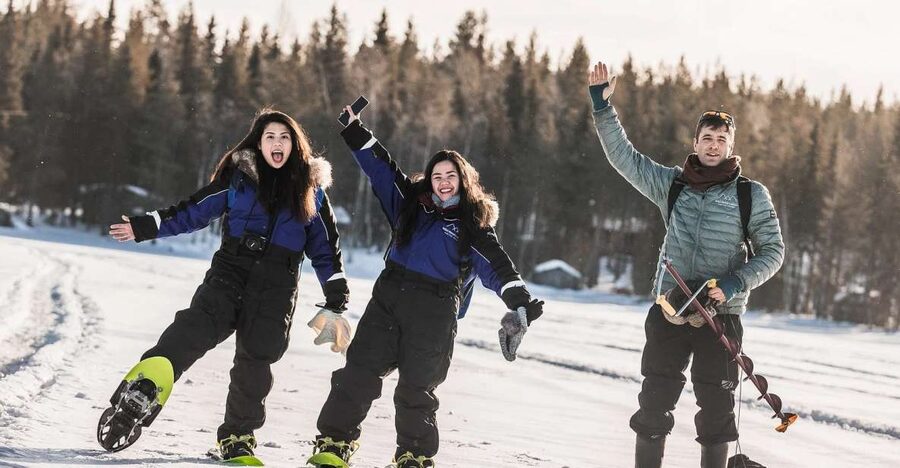 From Rovaniemi: Snowshoeing and Ice Fishing Tour - Fire without matches: survival skill plus camp comfort