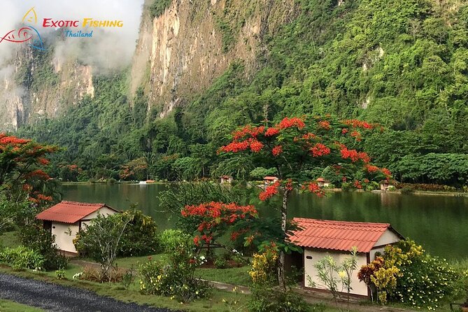 Full-Day Freshwater Lake Resort Fishing in Phang Nga - The calm after the casts: fruit trees, a park stroll, and sunset payoff