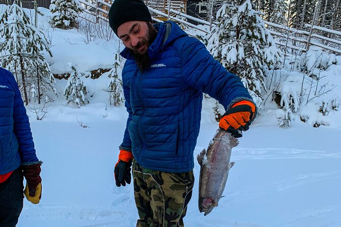Half-Day Husky Safari and Salmon Ice Fishing Experience - If you catch a salmon: smoking on site or taking it home