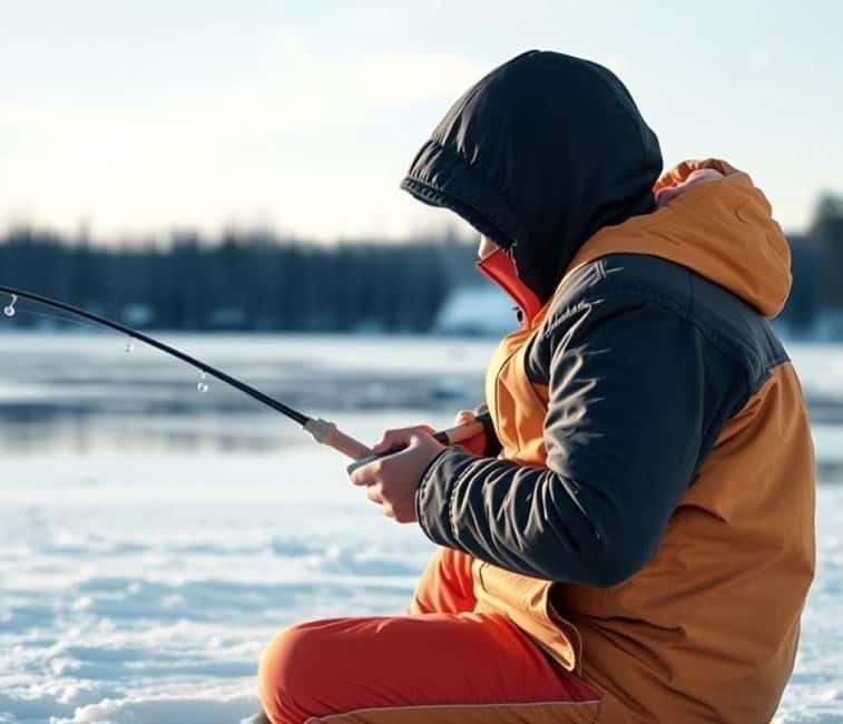 Ice Fishing Adventure in Levi with Salmon Soup - Drilling Holes and Fishing Traditional Style