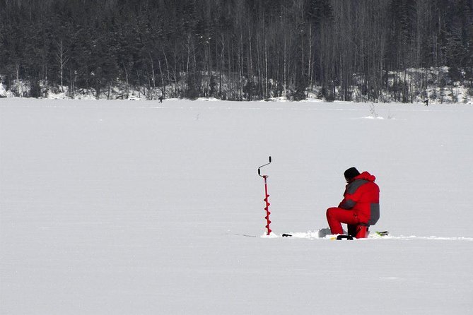 Ice Fishing and Husky - Ice Fishing on a Frozen Lake: Your Setup and Your Best Shot