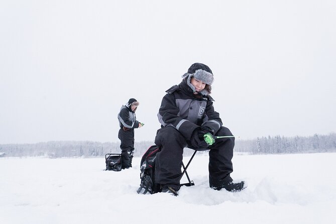 Ice Fishing on a Frozen Lake in Levi - Ice fishing near Levi: quiet Arctic time, not just a catch-thing
