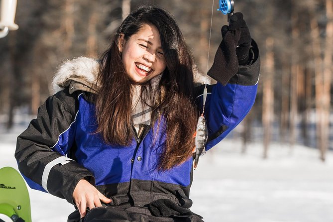 Ice Fishing Tour - Campfire in a teepee: snacks, hot drinks, and Lapland stories