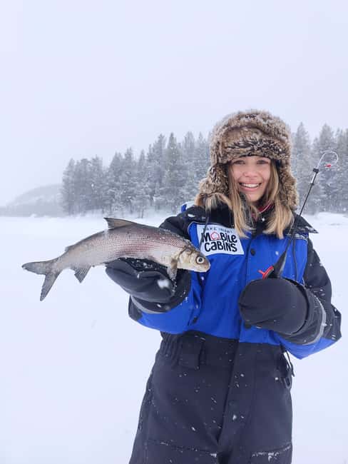 Inari: 2 hour Ice Fishing at Lake Inari - Modern ice fishing gear: sonar and the art of finding the right spot