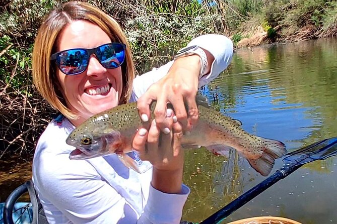 Kayak Fishing on the Verde 4hr Cottonwood, AZ 20Min From Sedona - What You’re Targeting: Bass and Rainbow Trout in Kayak Form