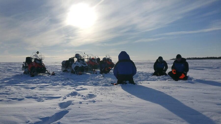 Kemi-Tornio: Ice Fishing Safari with Snowmobiles - Safety and how snowmobiles work here: Sharing, turn-taking, and who drives