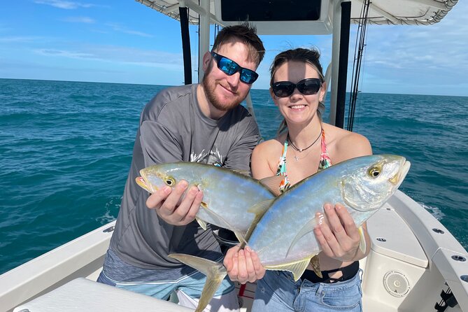 KeyWest Half-Day Inshore Fishing Private Charter - Live bait setup: crabs, pilchards, and pinfish
