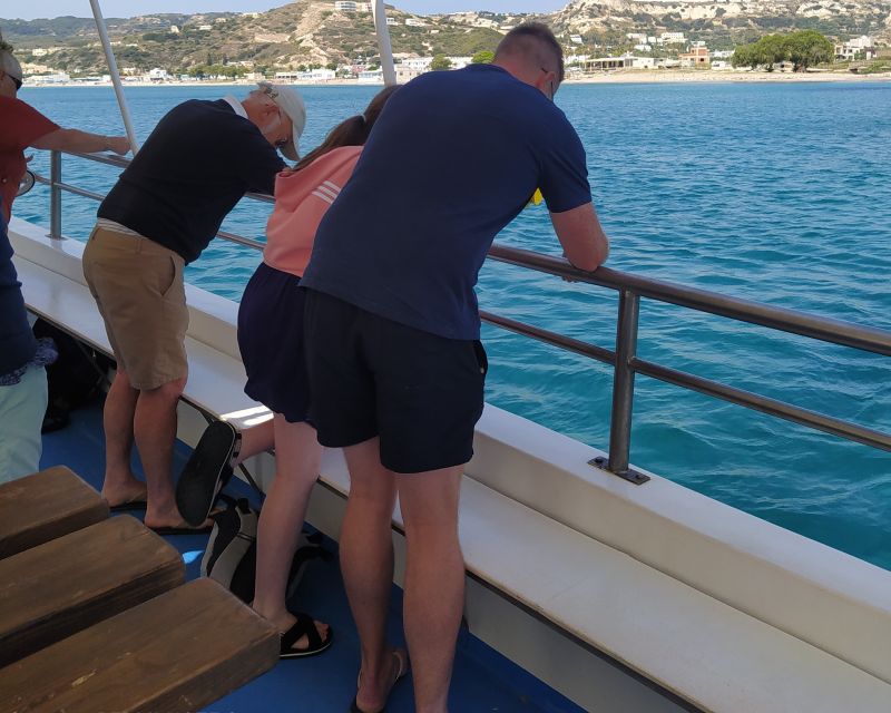 Kos: Kefalos Bay Boat Cruise with Fishing, Swimming, & Meal - The boat-to-beach shift: snack, then swimming time