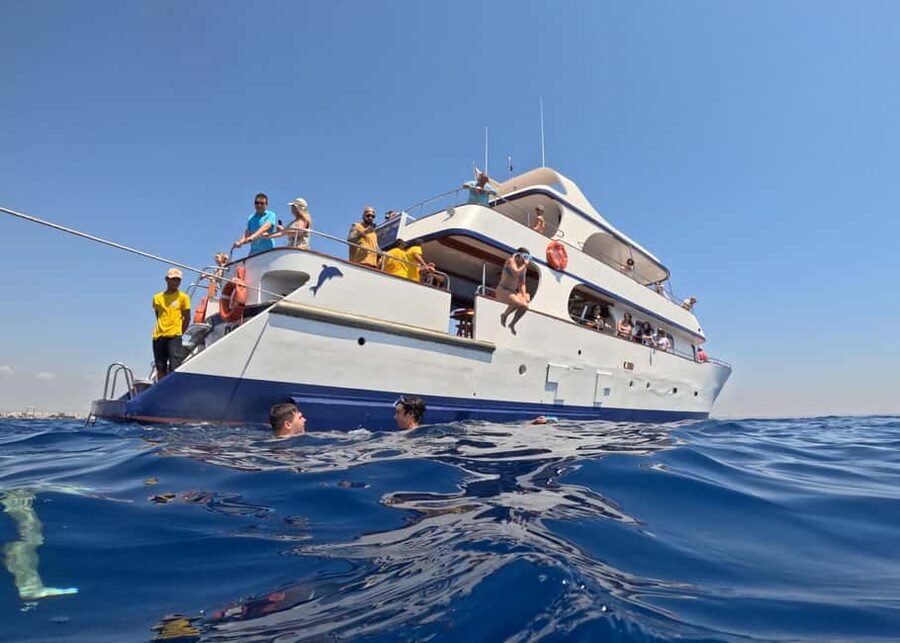 Larnaca: Glass-Bottom Boat Cruise with Fishing and BBQ Lunch - Swimming and Snorkeling Stops Plus the Airplane-Overhead Factor