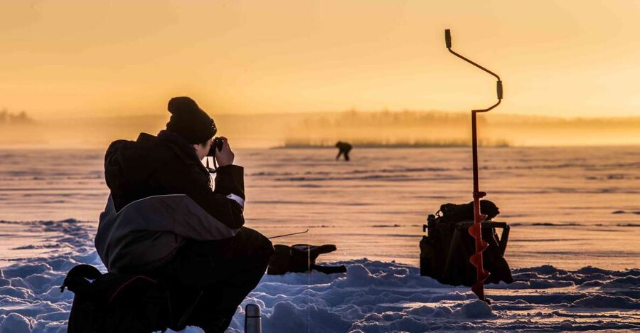 Levi: Ice Fishing on a Frozen Lake - Meeting at Beyond Arctic Levi in Sirkka and getting your winter setup right