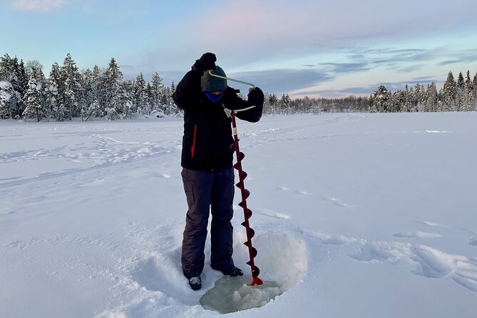 Levi: Small group ice fishing experience - Trying for perch in a winter setting