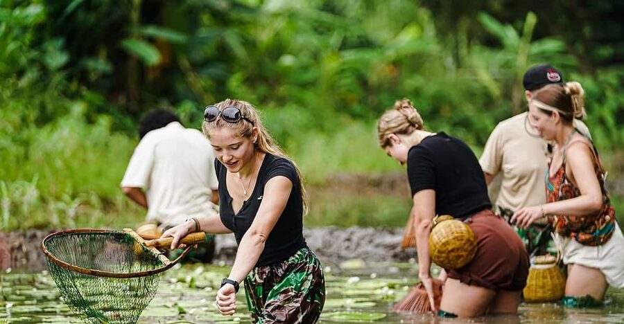 Ninh Binh: Rice planting and fishing by basket tour - Feeding, showering, and riding buffalo: the hands-on farm start