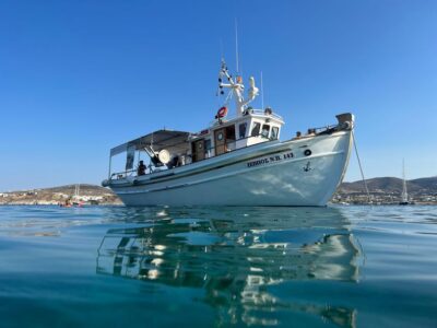 Paros: Highlights Tour with Fishing & Tasting in Naoussa - Platia Ammo: Settle In and See the Seabed