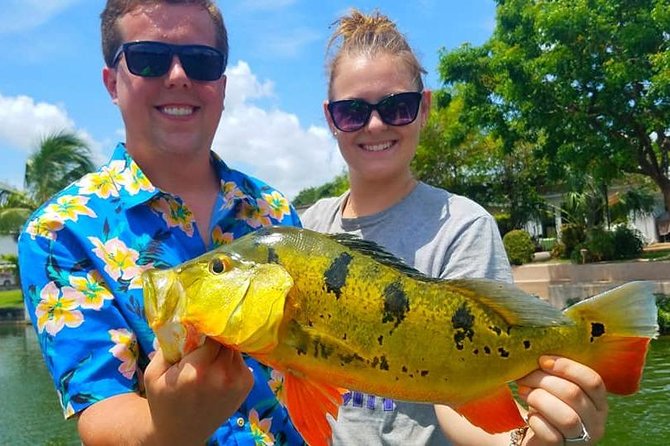 Peacock Bass Fishing Trips Near Miami Florida - On the Water With Miami Wildlife: Iguanas and Bird Life