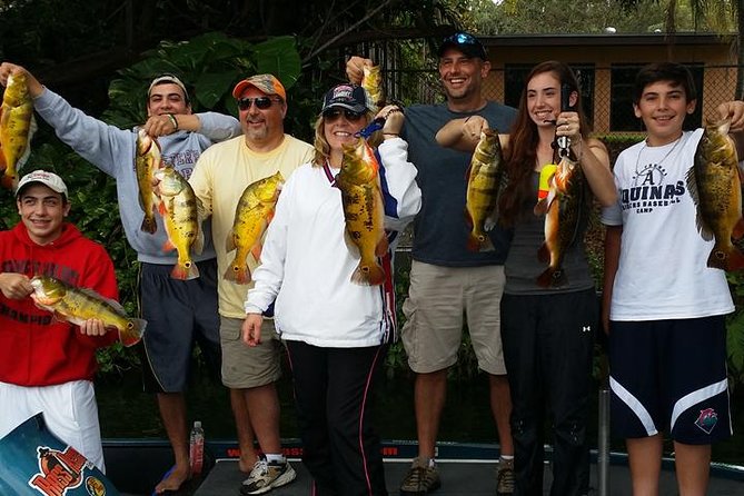Peacock Bass Fishing Trips near Palm Beach Florida - Target Species: Peacock Bass, Clown Knife Fish, and Friendly Bonus Catches