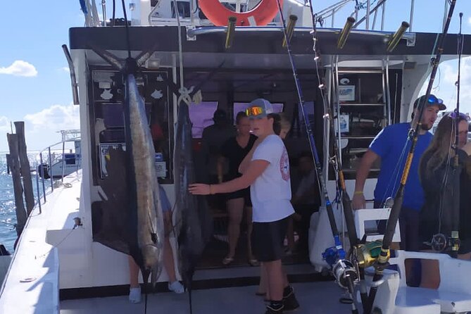 Private fishing charter Boat 48ft 12 pax Good Marlin and Sailfish - Comfort and safety reality check: life vests, seating, and rough-water risk