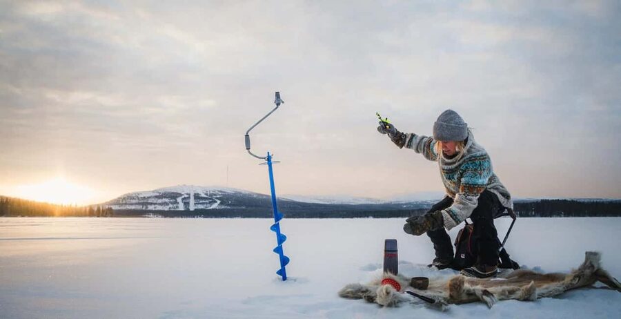 Pyhä: Ice Fishing Experience at Frozen Lake - Lucky Ranch Saloon: the start point and how it sets the tone
