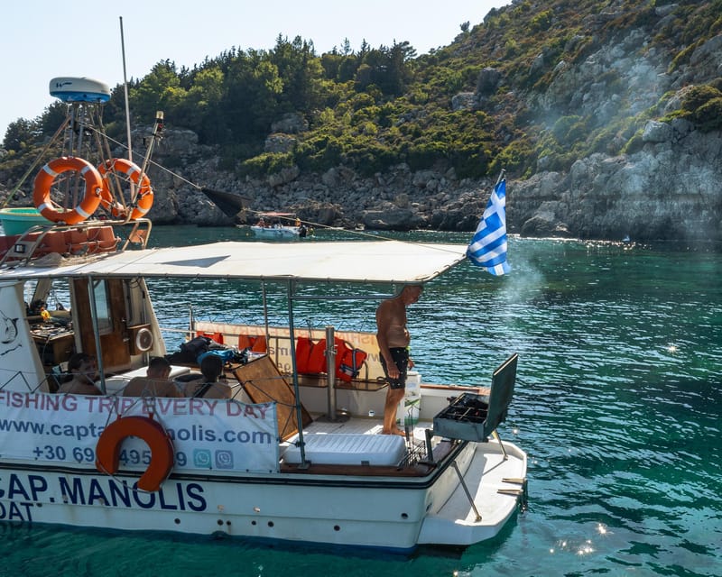 Rhodes: Captain Manolis Fishing Trip with BBQ and Swimming - Swimming and Snorkeling: The Best Kind of Break