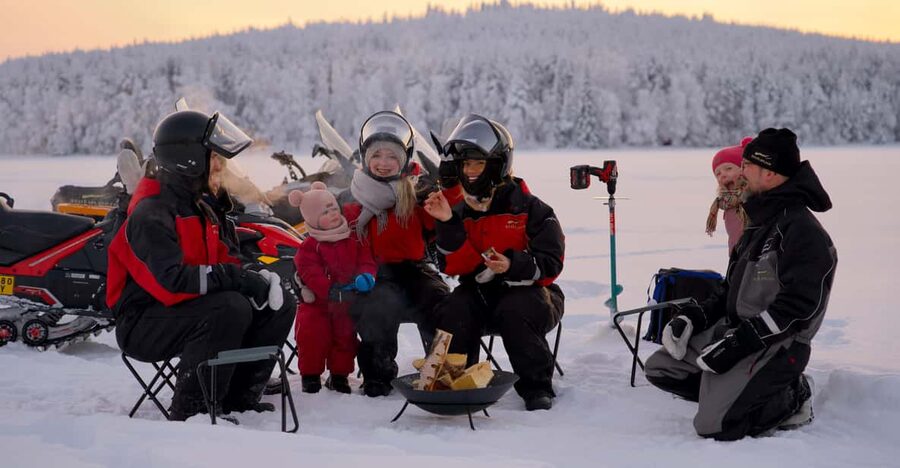 Rovaniemi: Ice Fishing and Snowmobile Tour with Snacks - Ice Fishing in the Cold: Equipment, Instructions, and the Calm Part