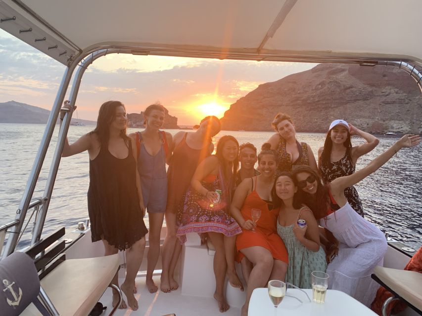 Santorini Private Cruise boat fishing tour - BBQ, Snorkeling - Timing: what 5 hours feels like in real life