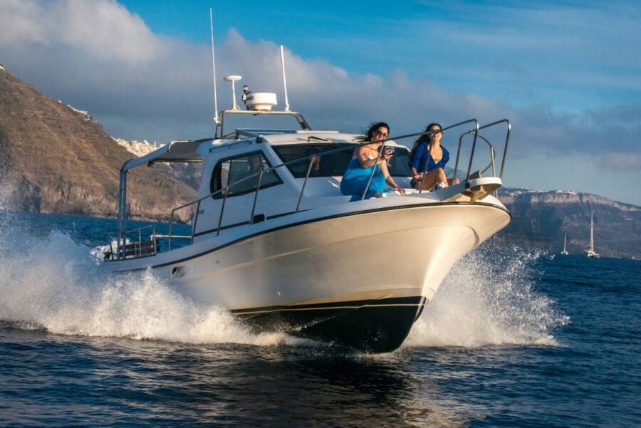 Santorini Private Cruise boat fishing tour - BBQ, Snorkeling - What you’re really buying: a private fishing-and-snorkel day