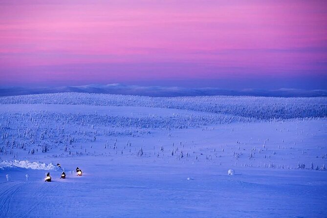 Snowmobile and Ice Fishing Experience - Food by the bonfire: salmon, sausages, bread, and hot drinks