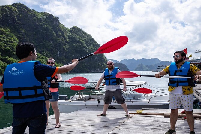 Unique Halong Private Day Cruise - Fishing Village, Kayak - Halong Bay UNESCO time and the sunset tea break payoff