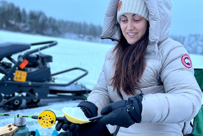 VIP Ice Fishing "ICEBREAKER" Lunch in Glass Igloo - Hotel pickup and gear: warm starts beat brave starts
