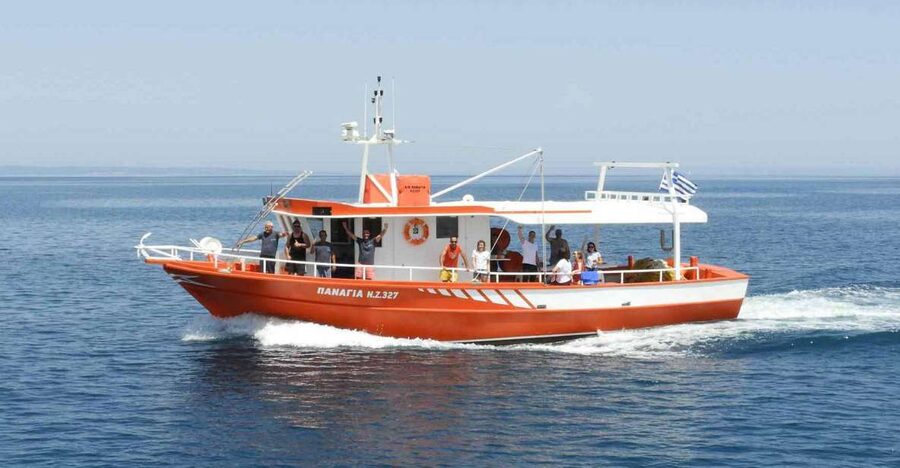 Zante Fishing Tours - The sail out: coffee, bakery snacks, and marine-life talk